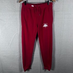Kappa Mens Red Heart Omini Logo Joggers Sweatpants Small Streetwear